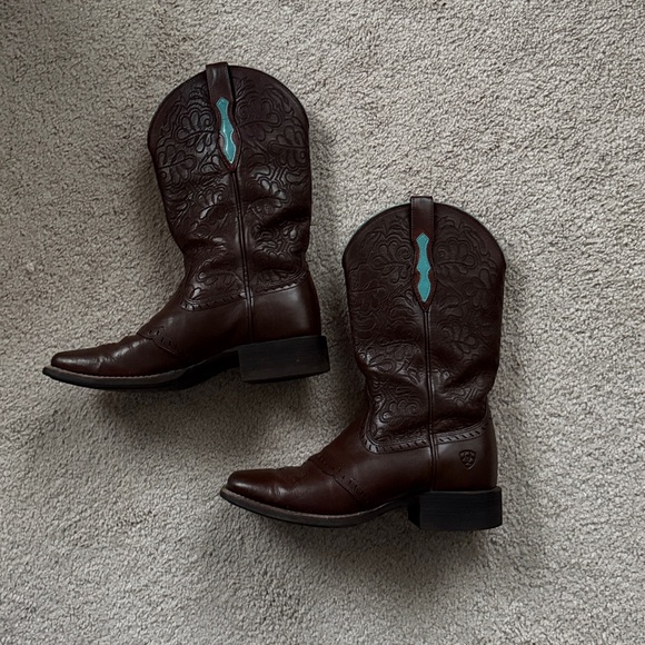 Ariat Women's Round Up Remuda Western Boots Dark Brown Sz 6.5 - Picture 3 of 16